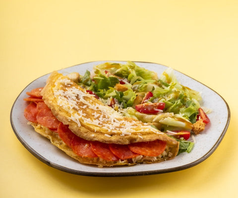 Omelete pepperoni